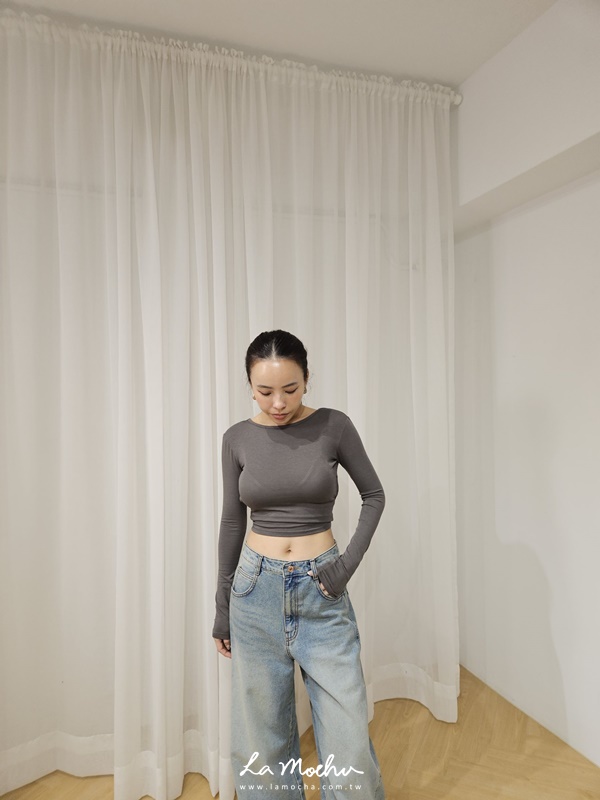 寬領後綁帶美背上衣